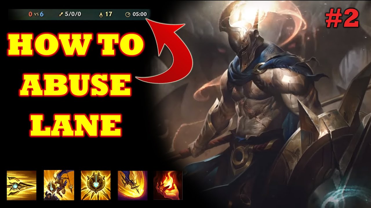 HOW to ABUSE LANE with PANTHEON | 5 kills in 5 minutes! | Full game gameplay & guide