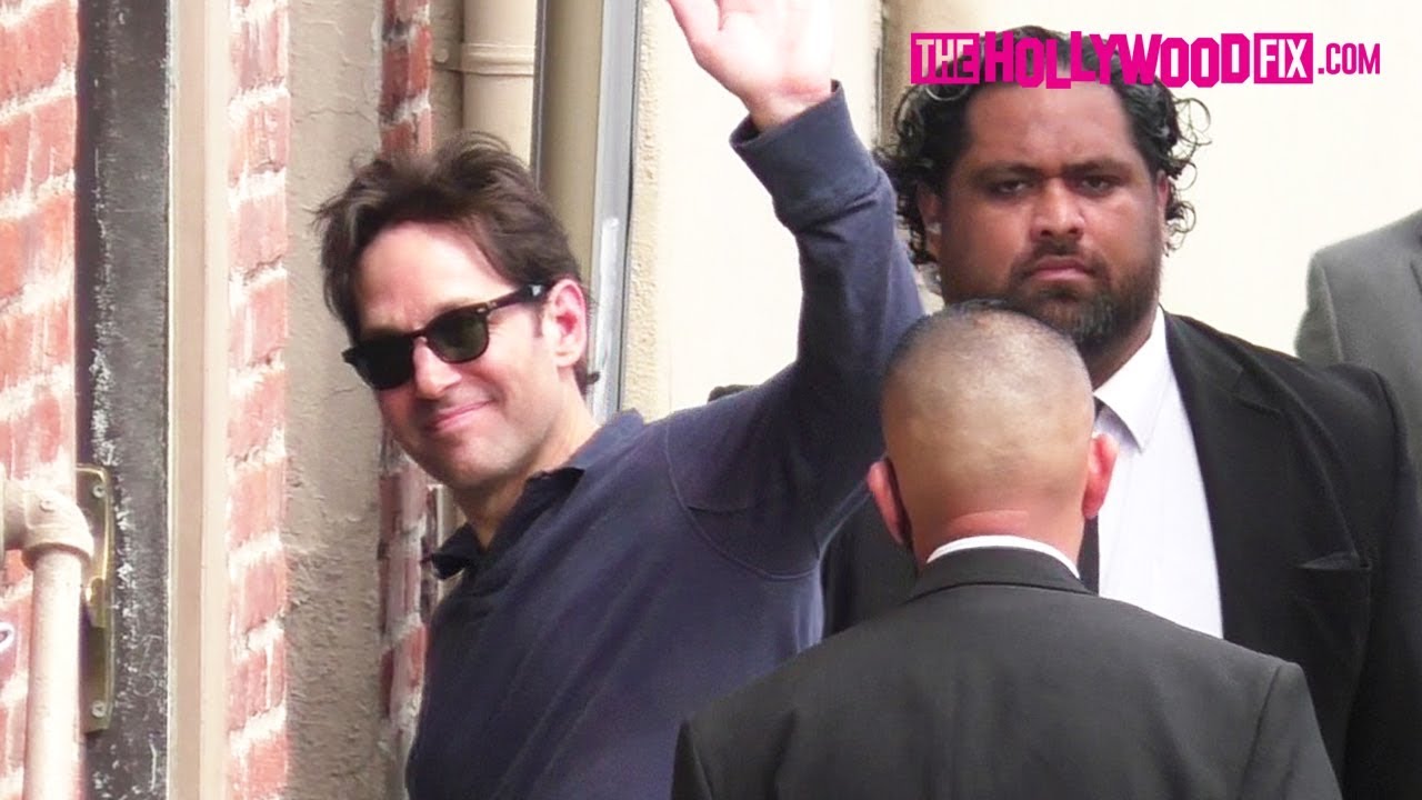 Paul Rudd Signs Autographs For A Mob Of Avengers Fans At Jimmy Kimmel Live! Studios 4.8.19