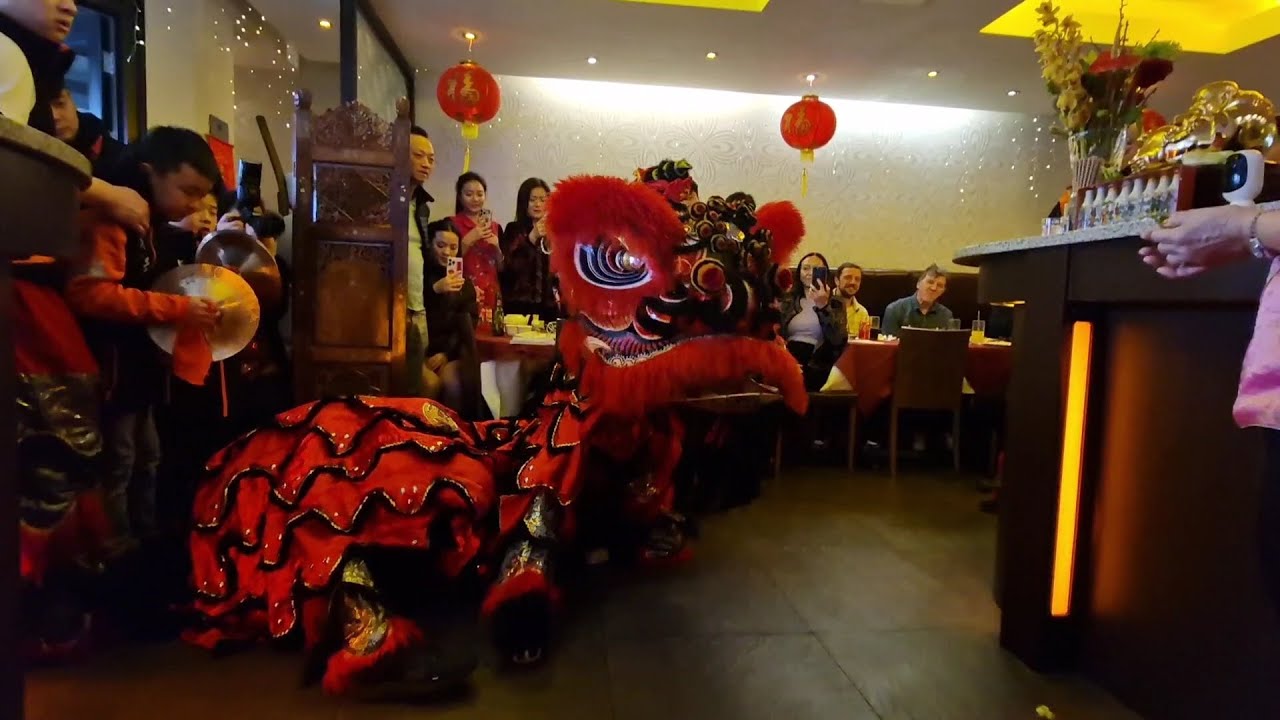 Lion Dance by Lung Ying Dragon Style UK | CNY 2024 | Regency Chinese Restaurant, Potters Bar