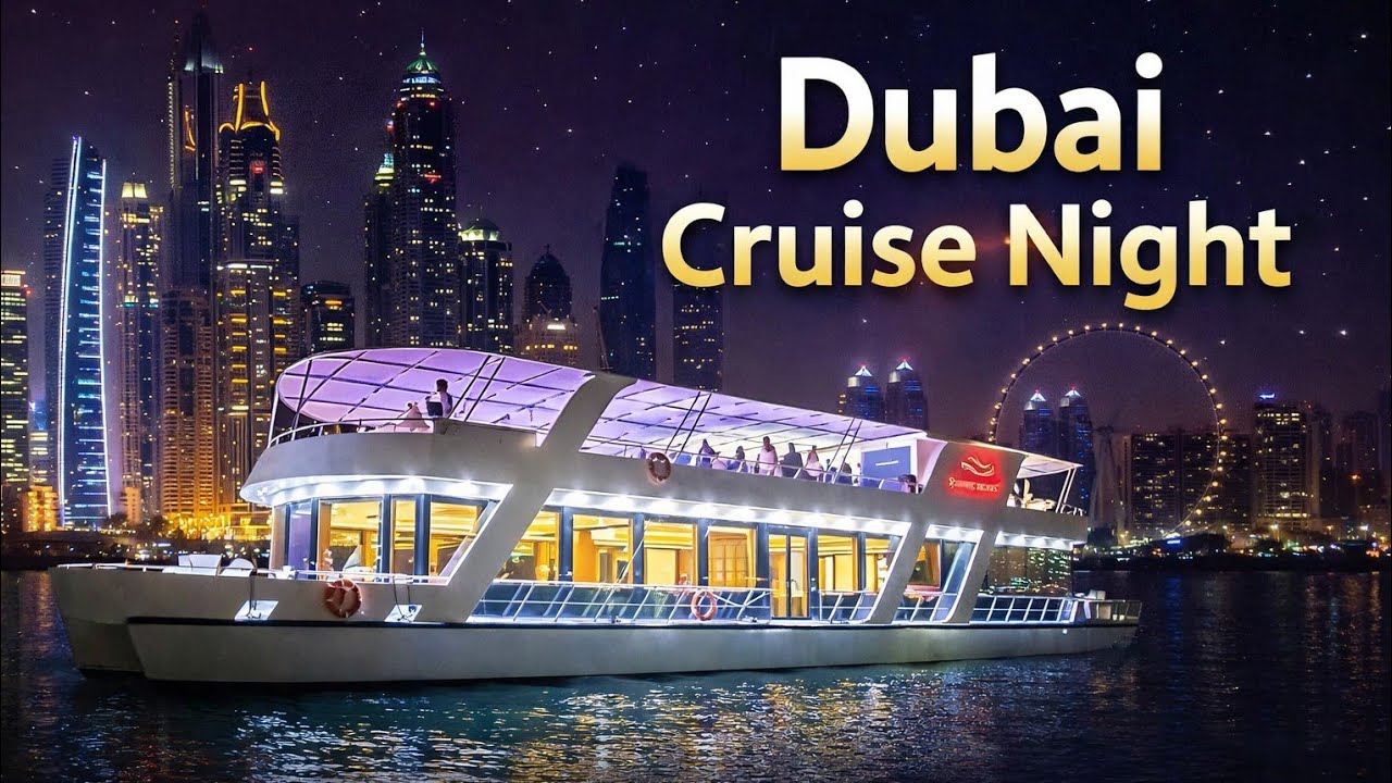 Dubai Cruise Night Experience 🚢✨ |Dinner • Music • City Lights  Vlog(Alternate)Dubai Cruise Night  ✨
