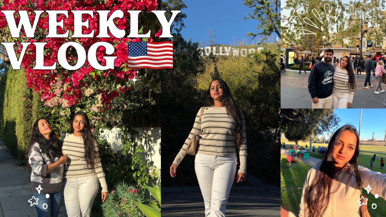 A Day in Los Angeles | Hollywood Sign | Cricket & More  (ලංකන් couple 🇱🇰🇺🇸)
