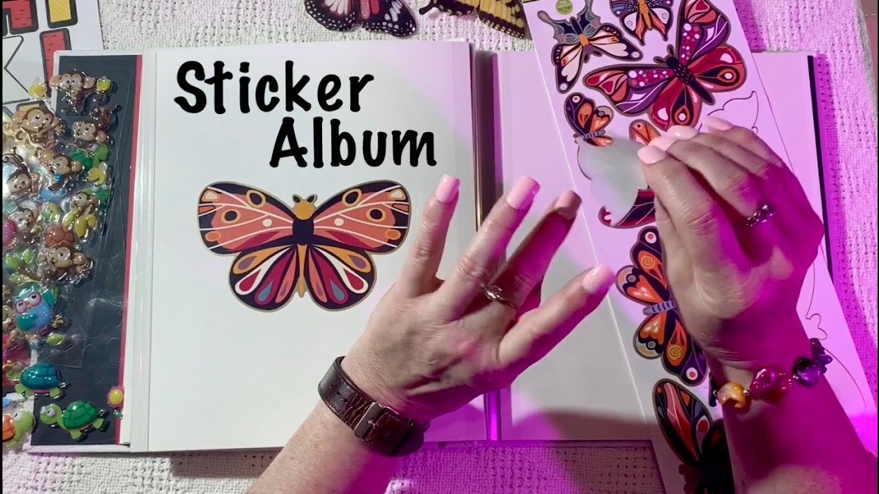 ASMR Sticker Album (No talking) Stickers of springtime! Spring fever!
