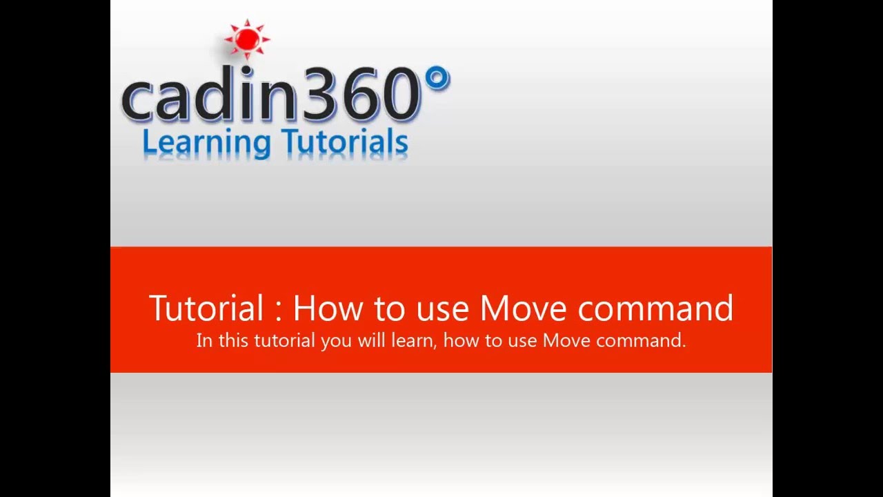 How to use Move command in AutoCAD
