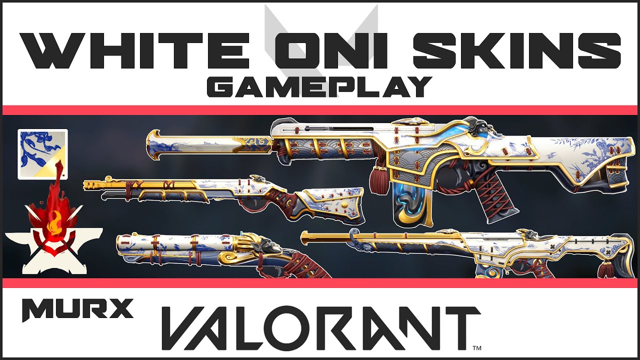 Oni VALORANT Skins GAMEPLAY | White (Blue): Level 7 Chroma Variant | Skin Collection Showcase
