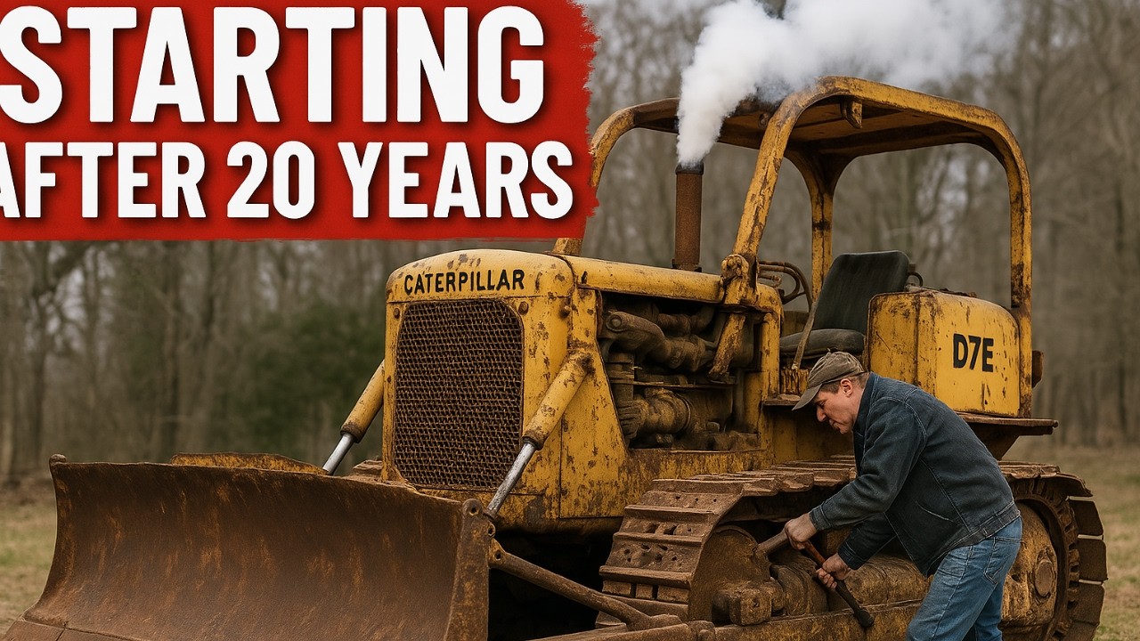 Starting a 50-YEAR-OLD Bulldozer after DECADES- CAT D7E LIVES AGAIN