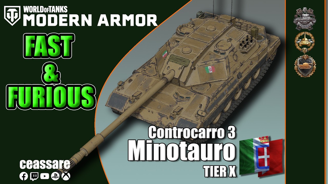 Controcarro 3 Minotauro / WoT Modern Armor / PS5 Pro / Xbox Series X / 1080p60