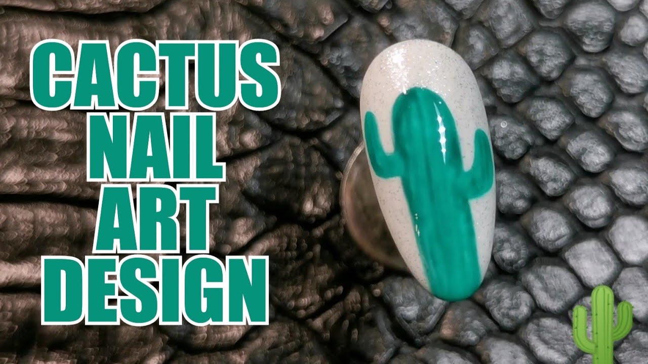 Cactus - Hand Painted Nail Art Design