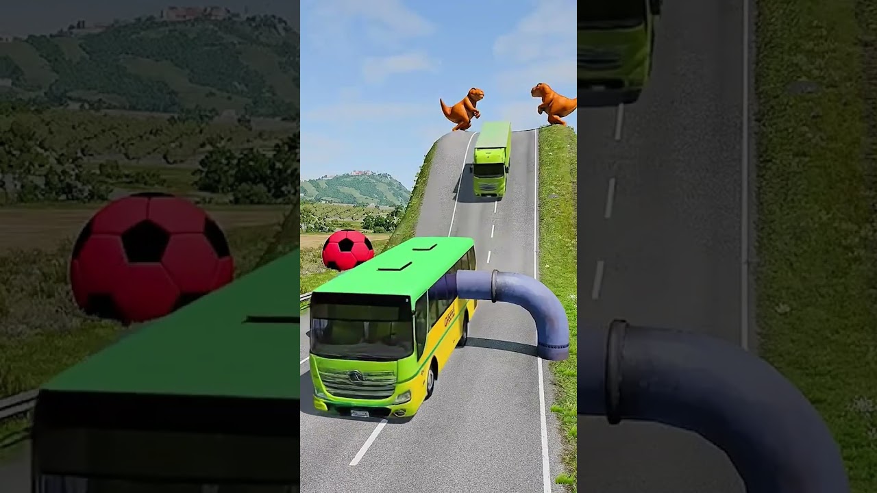 Colorful Cars vs Speed Bumps #14!BeamNG.drive