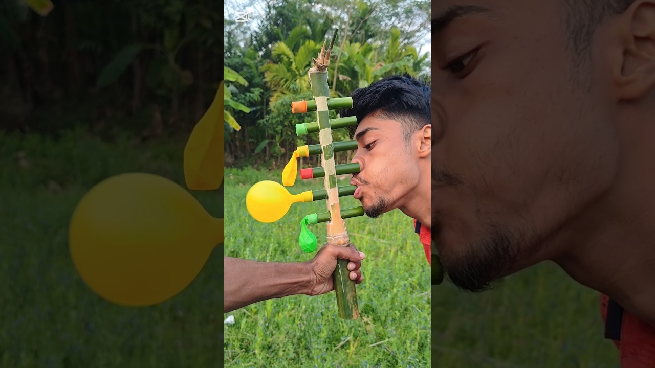 DIY Bamboo Balloon Flute | Creative Handmade Musical Instrument