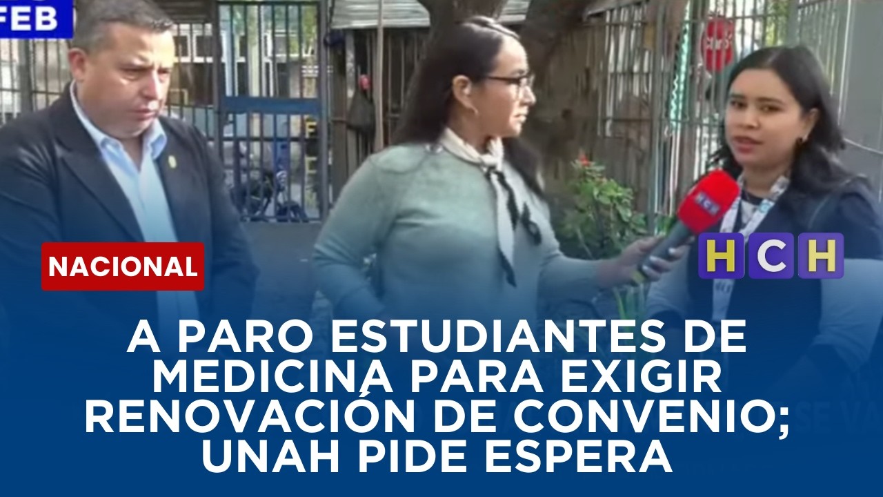 A paro estudiantes de medicina para exigir renovación de convenio; UNAH pide espera