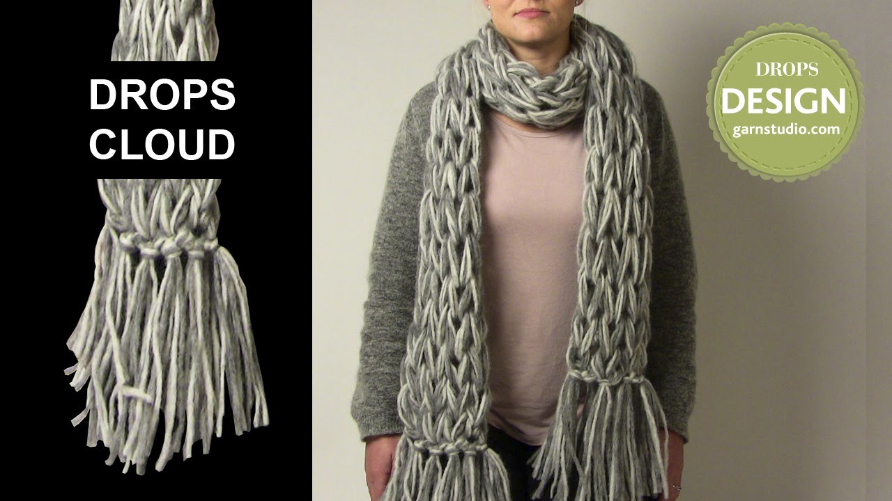 How to arm knit a scarf with tassels