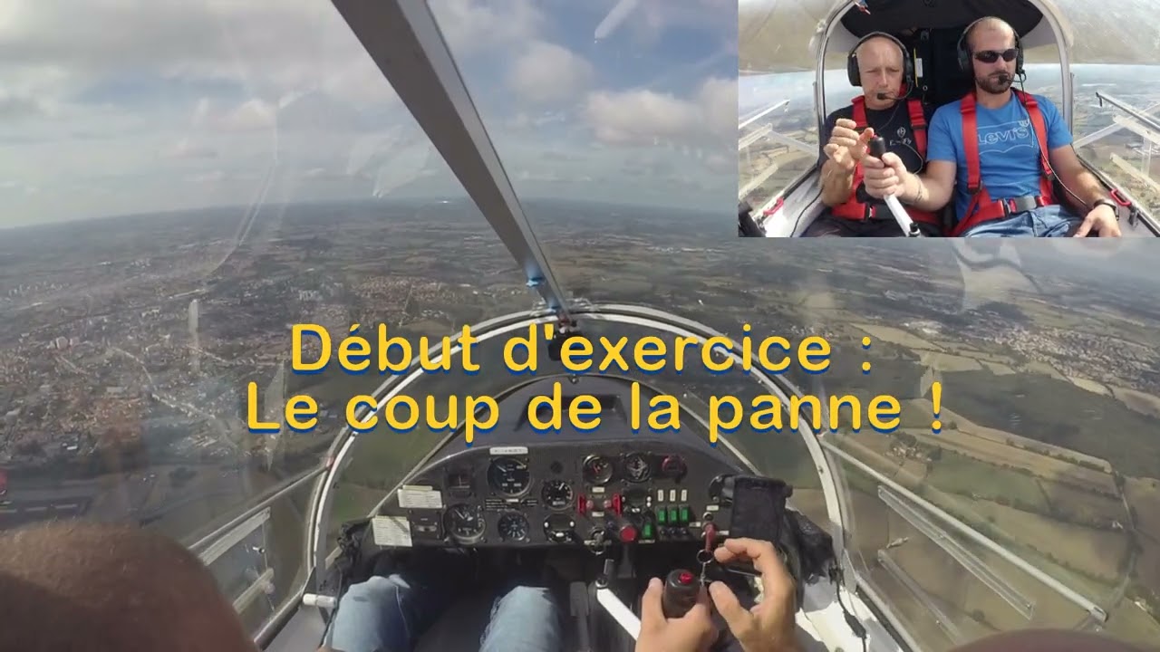 Exercice de panne moteur en vol d'initiation ULM