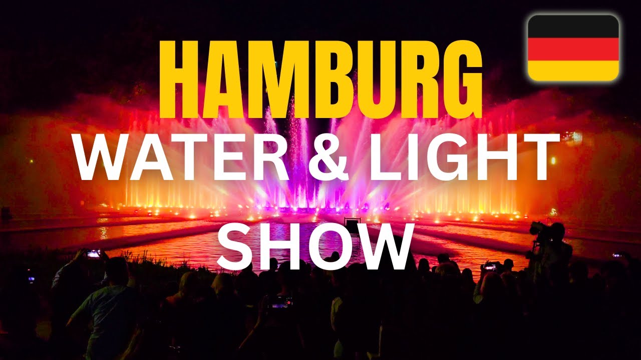 Wasserlichtspiele (Water Light Show) at Planten un Blomen in Hamburg 4K