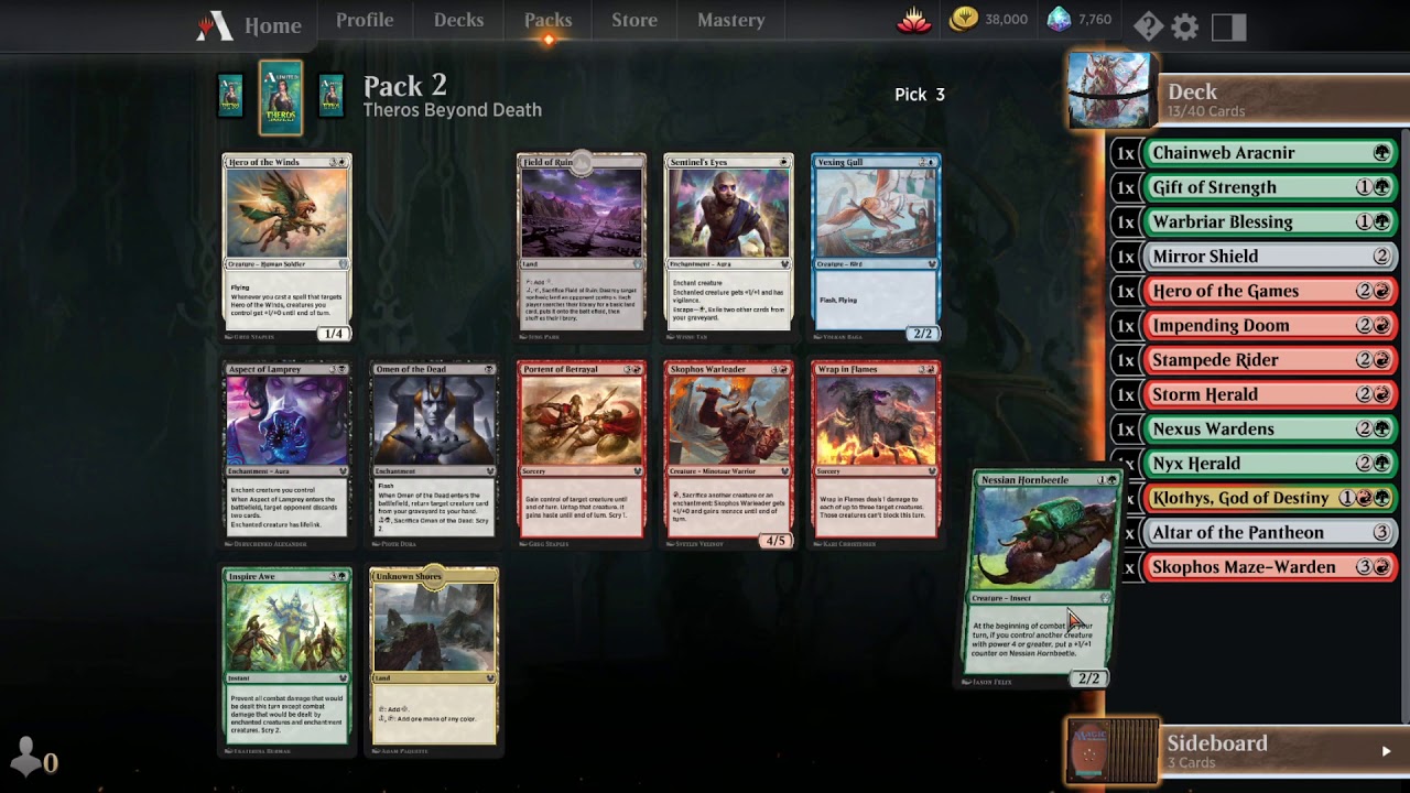 MTGA Theros Drafts 1