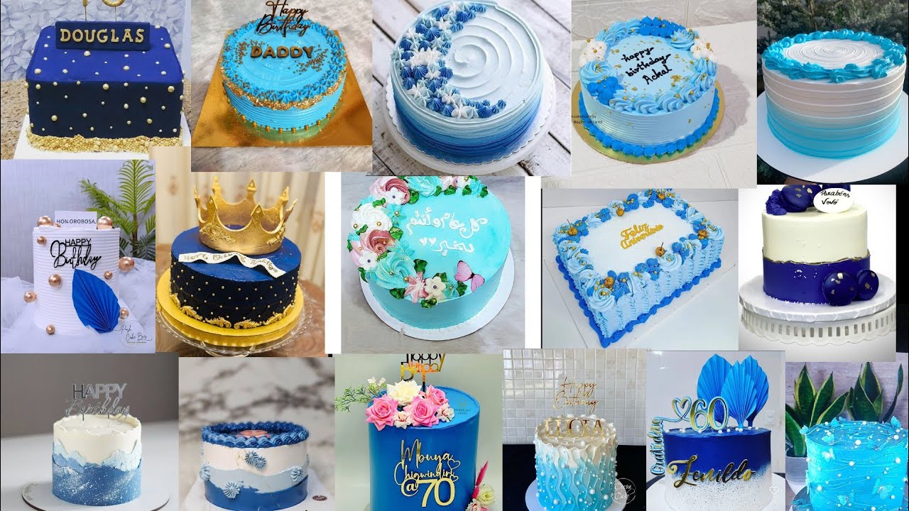 💙Latest Blue Colour Cake Designs/Simple Cake Designs/Birthday Cake Designs For Boys/Easy Cake Design