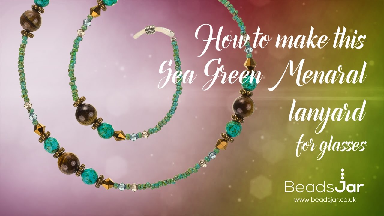 How to make this turquoise beaded lanyard | Seed Beads (111)