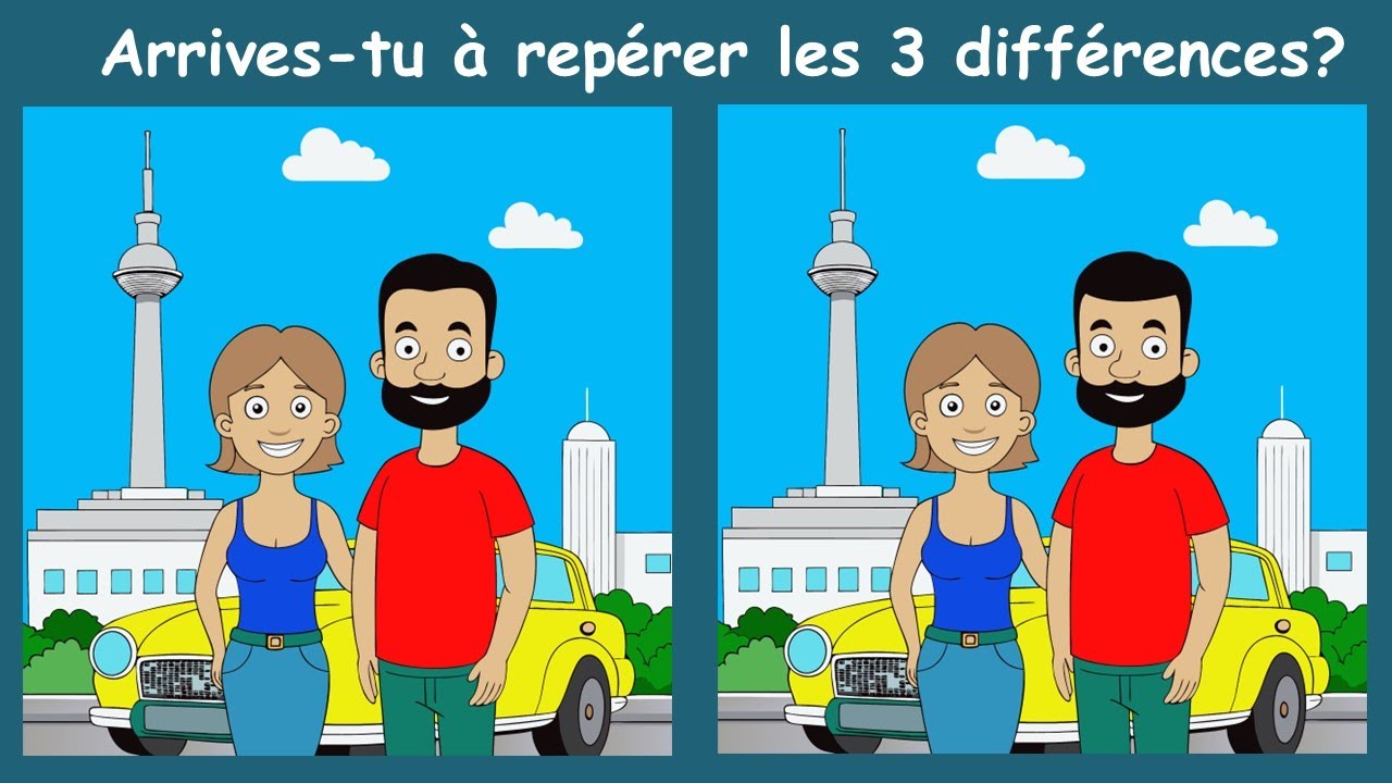 Arrives tu à repérer les 3 différences?