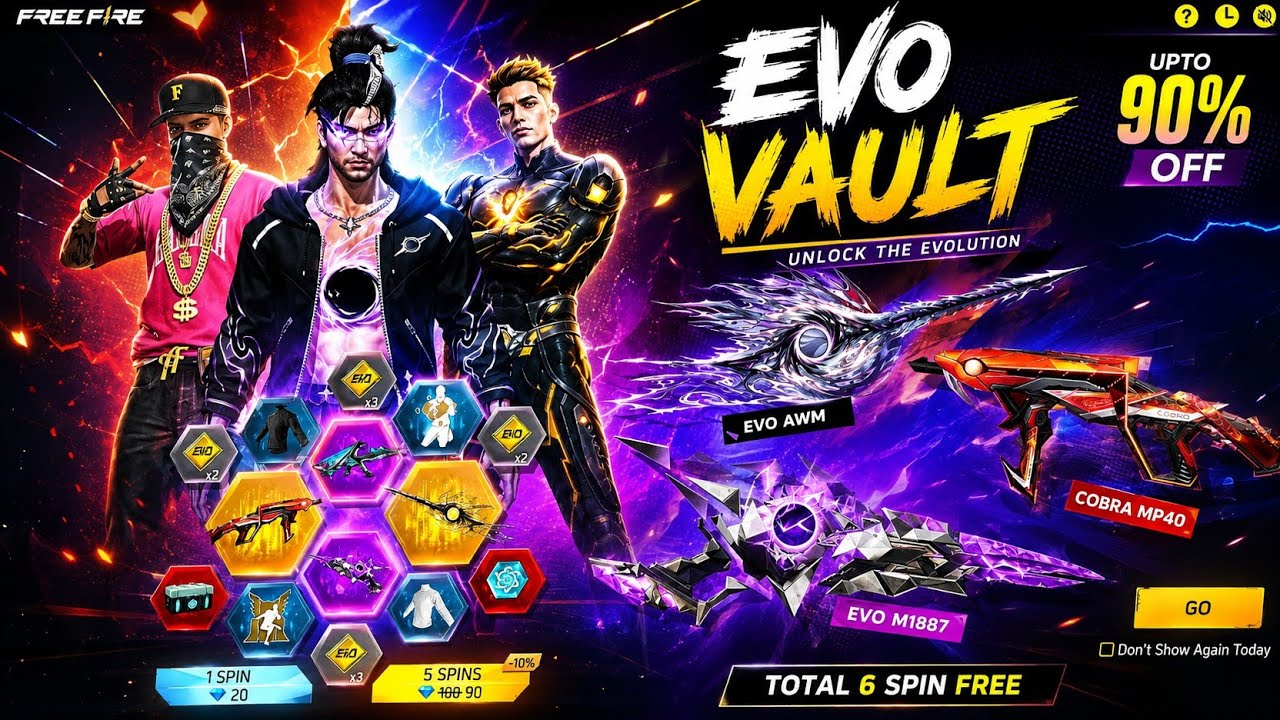 🔥 Next Evo Vault Event 100% কনফার্ম 😍 Cobra MP40 ফিরে আসছে 🤯💥 Free Fire New Event BD Server