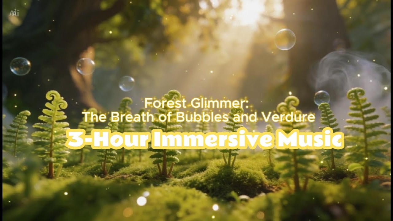 Forest Glimmer | 3-Hour Immersive Music  |  The Breath of Bubbles and Verdure