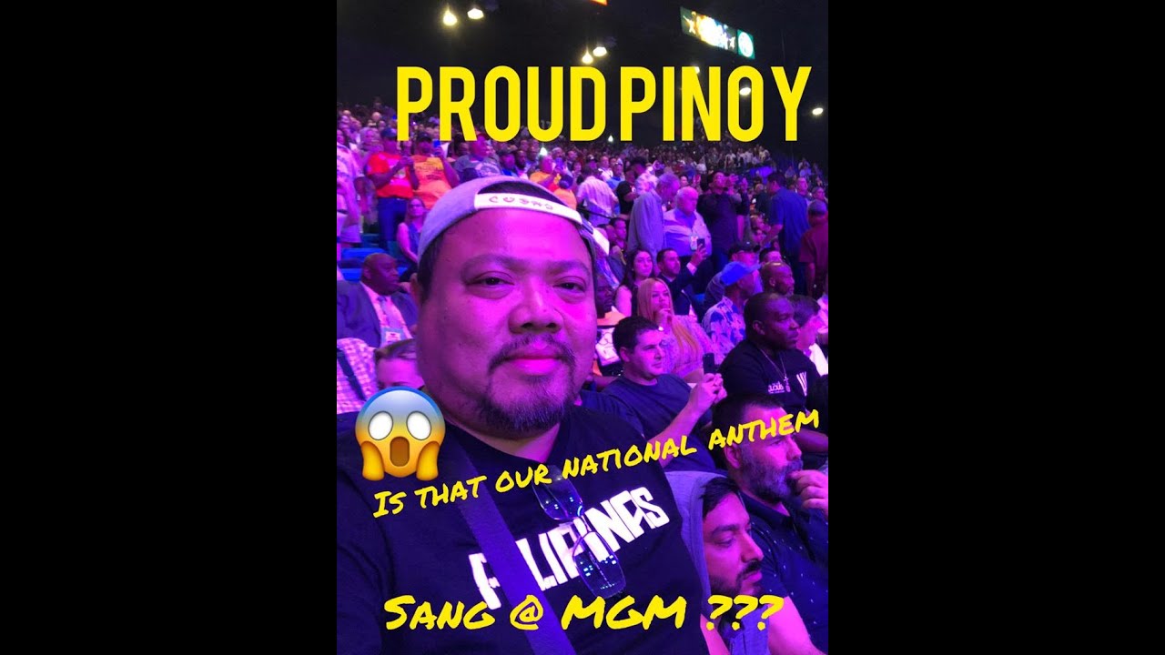 First Time Ever to hear my National Anthem sang @ a Bout I Watch outside my Country the Philippines