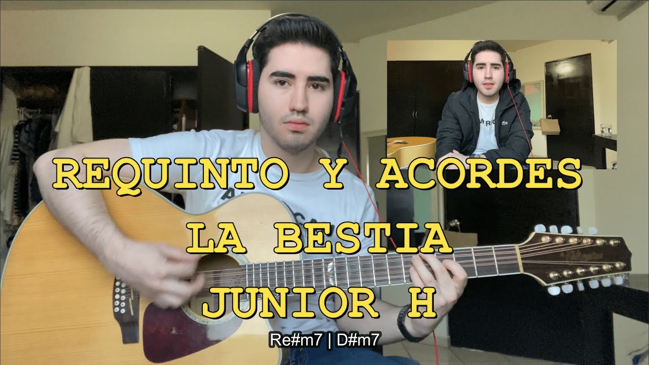 La Bestia - Junior H - Requinto con Tabs - Acordes como tocar - Guitarra Tutorial