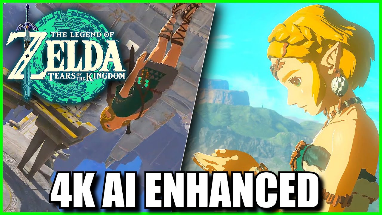 Zelda Tears of the Kingdom Final Trailer | 4K Remaster ai & Comparison