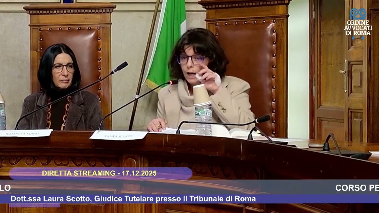 CORSO PER AMMINISTRATORE DI SOSTEGNO TEORICO PRATICO DECIMO MODULO - 17.12.2025
