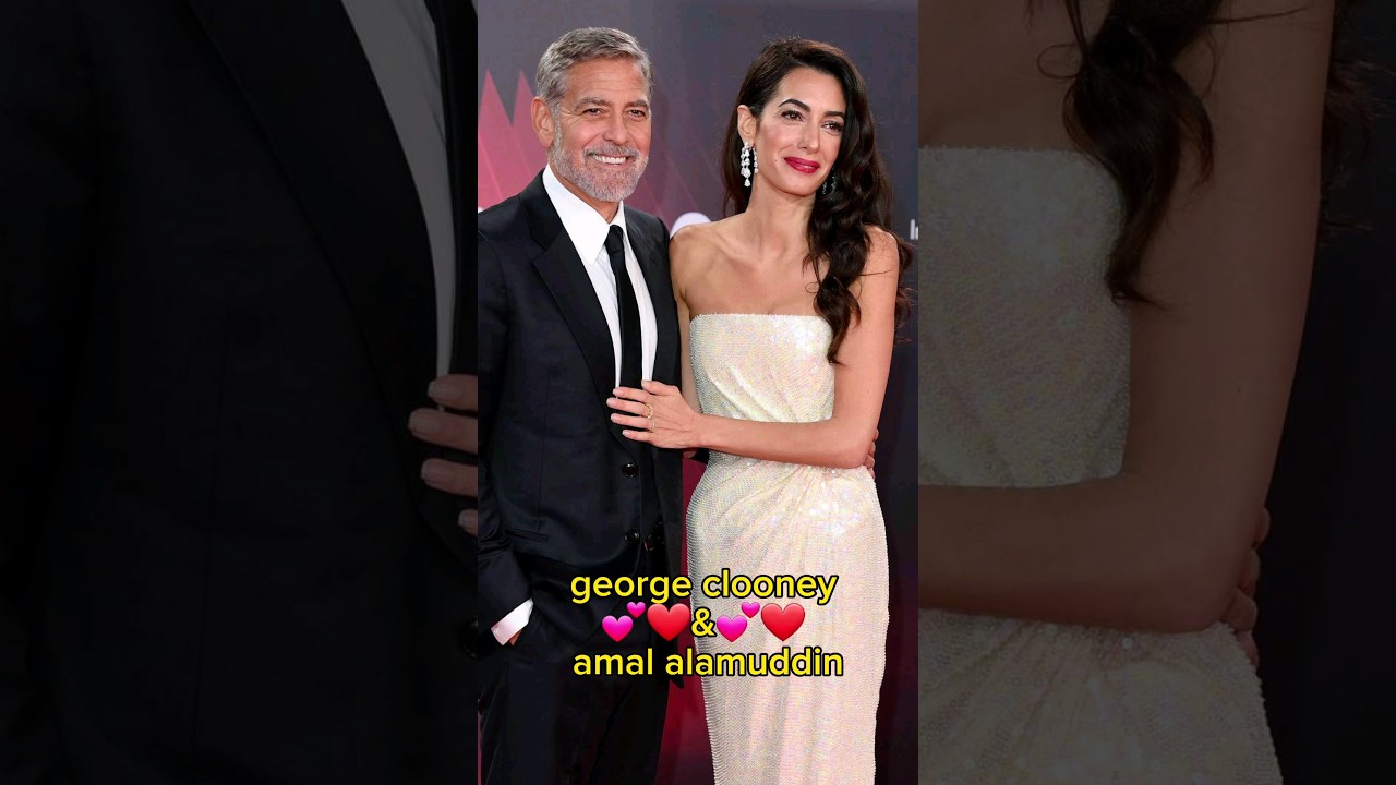 George Clooney and Amal Alamuddin #celebritiescouples #celebrity #shotrs