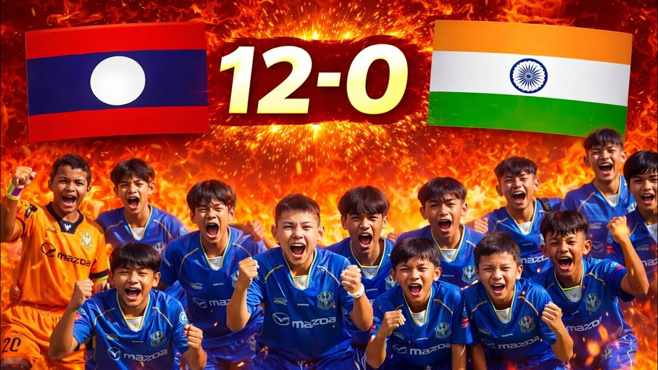 🇱🇦ไฮไลท์​เด็ก​ลาว​ถล่ม​ที​มจาก​อินเดีย​ 12-0​