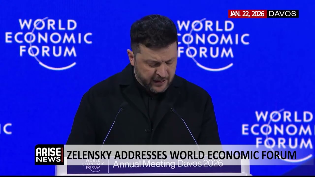 ZELENSKY ADDRESSES WORLD ECONOMIC FORUM