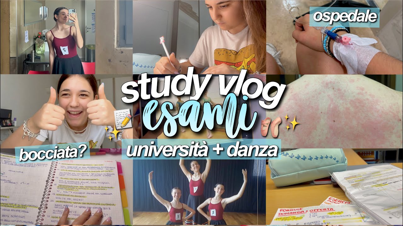 STUDY VLOG ESAMI UNIVERSITARI aury + ESAME DI DANZA ally🎓🩰// study with us + vlog