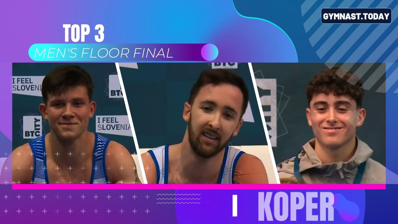 Top 3 in Men's Floor Final - 2024 Koper Gymnastics World Challenge Cup