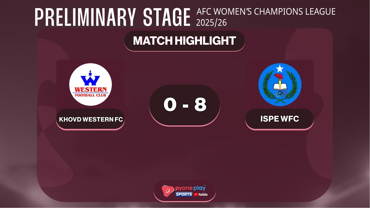 Match Highlights, Khovd Western (MNG)  0 -  8  ISPE WFC (MYA)