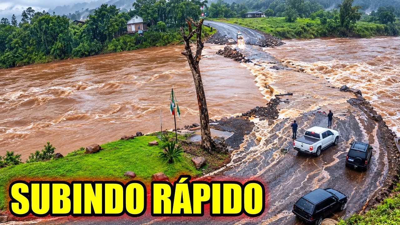 🔴ALERTA: RIOS SUBINDO R&Aacute;PIDO AP&Oacute;S CHUVARADA NO RIO GRANDE DO SUL (21/09/26)