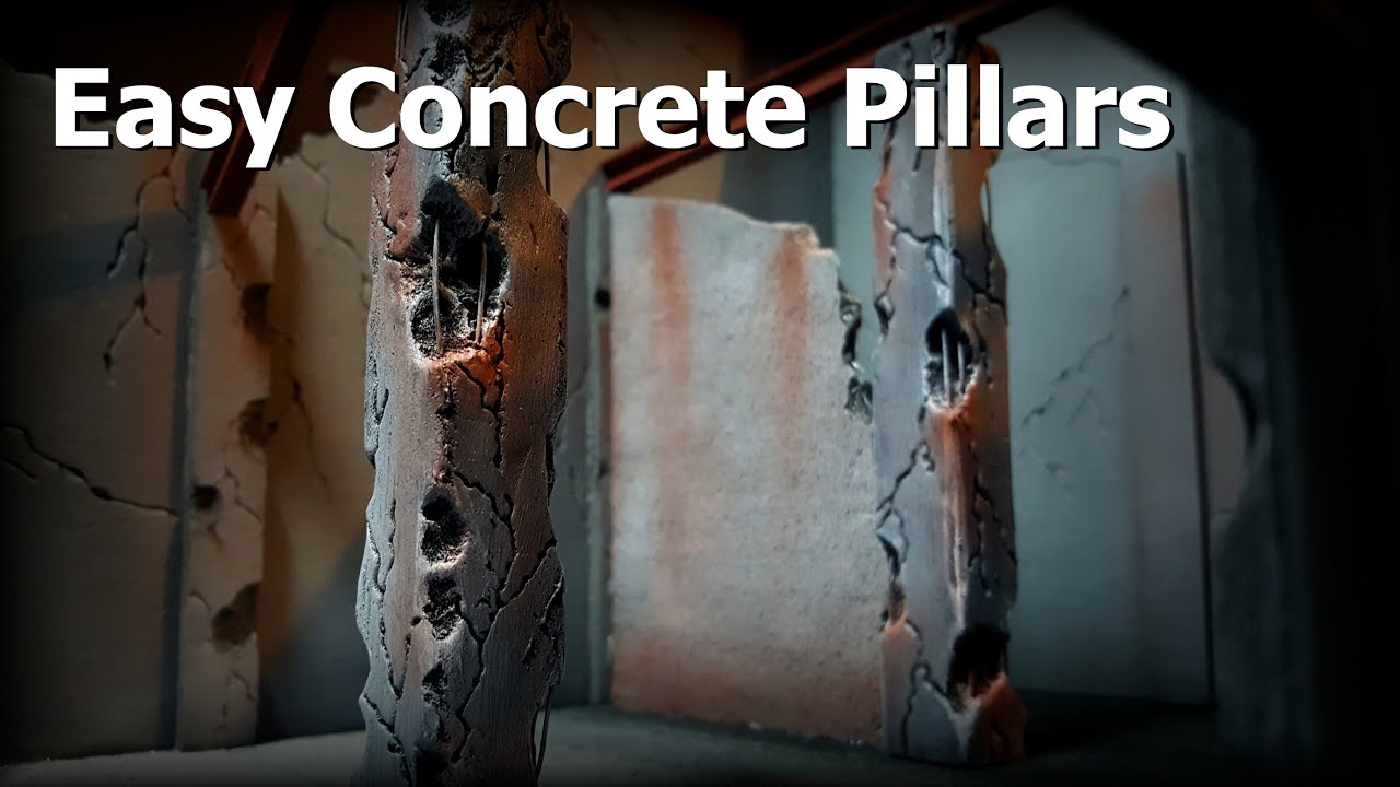 Miniature Concrete Pillars for Wargaming Terrain in Minutes + Response to I am a Wargamer