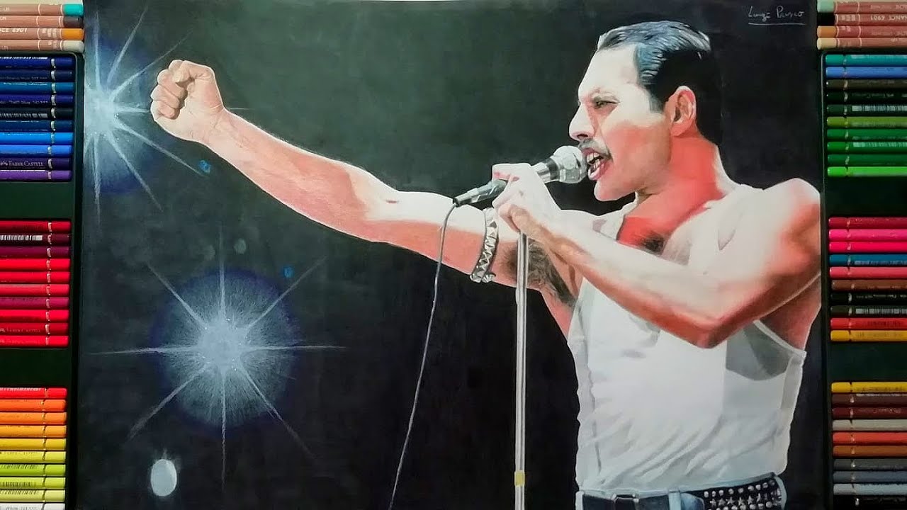 Drawing - Freddie Mercury (2021)
