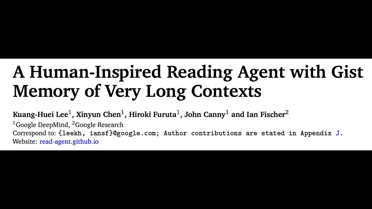 [short] A Human-Inspired Reading Agent with Gist Memory of Very Long Contexts