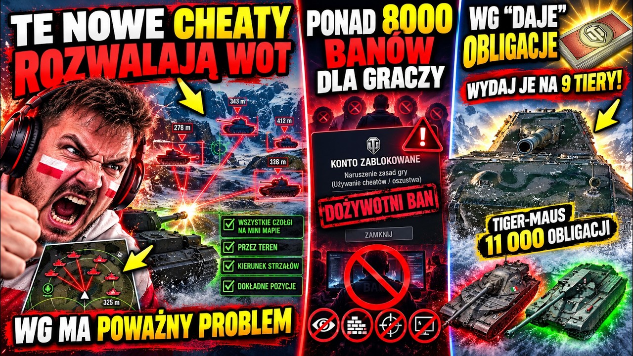 NOWY CHEAT ROZWALA WOT! WG BANUJE 8000 GRACZY! ZOBACZ KT&Oacute;RY 9 TIER za OBLIGACJE WYBRAĆ!