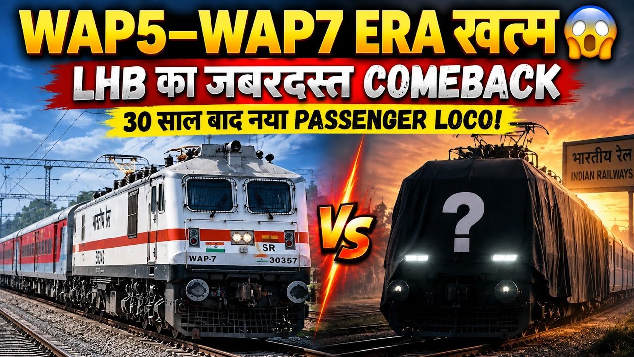 LHB COACHES का COMEBACK! Indian Railways ला रहा NEW AGE PASSENGER LOCO | WAP5-WAP7 का क्या होगा?