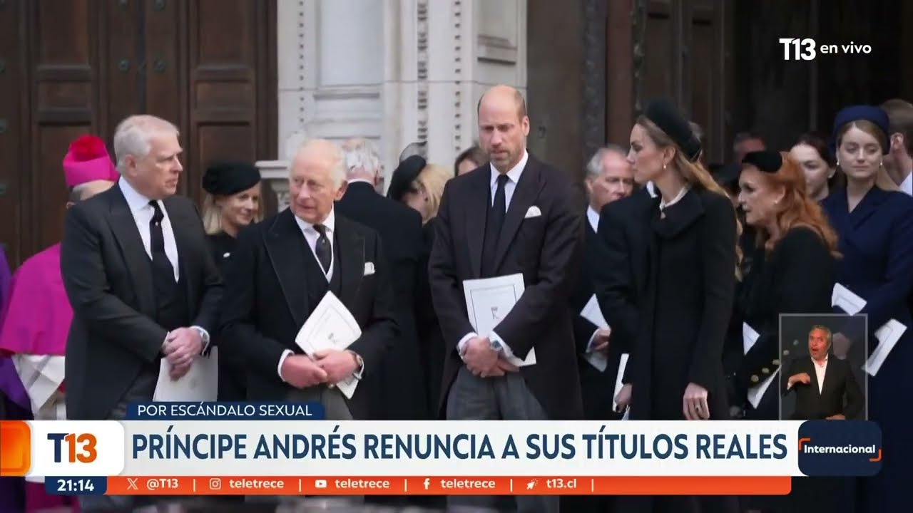 Príncipe Andrés renuncia a sus títulos reales