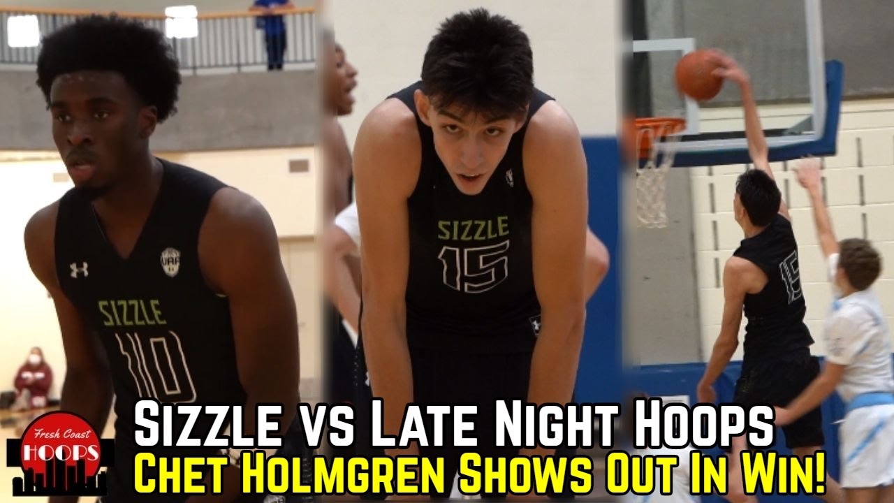 #1 Ranked Chet Holmgren Dominates In Fall Season Debut! Leads Sizzle Past Late Night Hoops