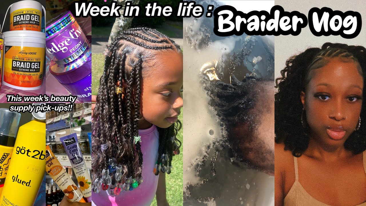 Week in the life of a Braider: Working through Pain || Fulani Quick weave || Hair Store Haul || kids