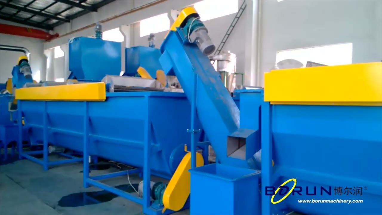 Waste Pet Bottles Washing Crushing Recycling Line