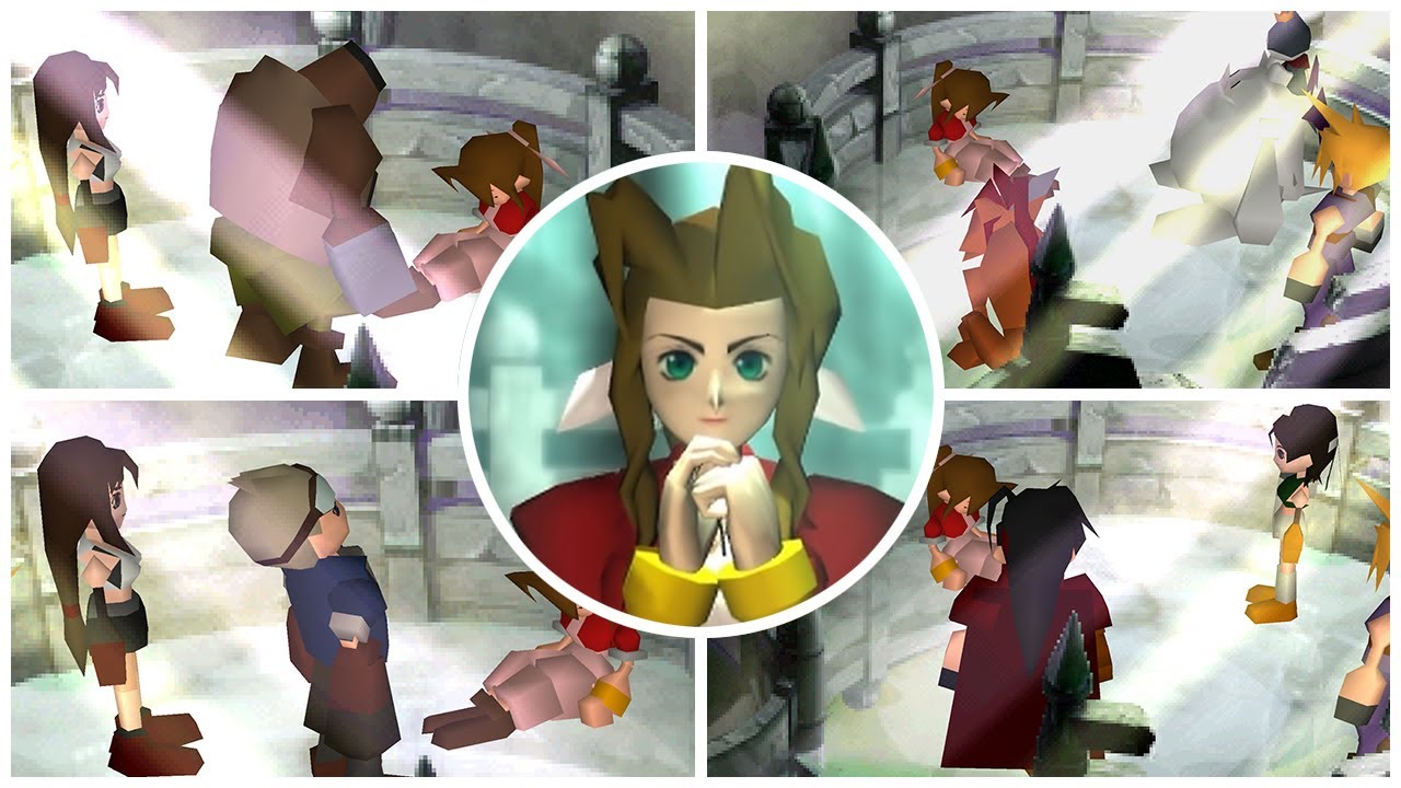 Final Fantasy VII - Aerith's Death Scene | All Character Reactions PC HD