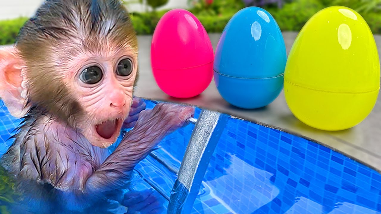 Bebé Mono BonBon limpia la casa y prepara leche deliciosa con el monito - MONO BONBON ESP