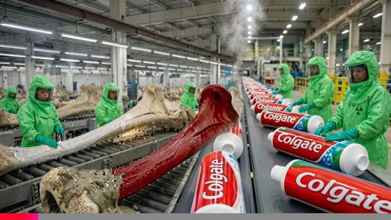 Inside the Toothpaste Factory &mdash; From Animal Bones to Toothpaste | Full Process