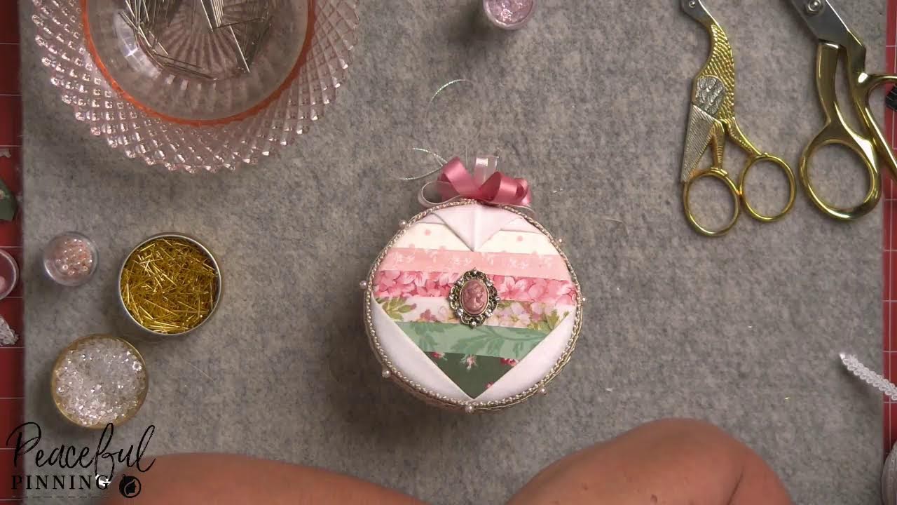 Peaceful Pinning Live #38 |  Finishing my Tiered Heart Ornament