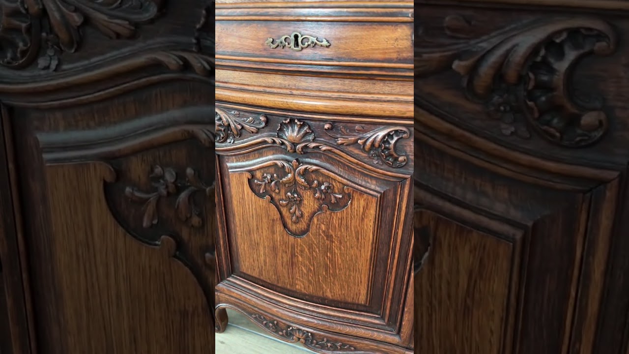 Старинный прилавок дрессуар 180 см Франция рубеж 19-20в дуб мрамор 🔹в наличии #антикбутик #антик