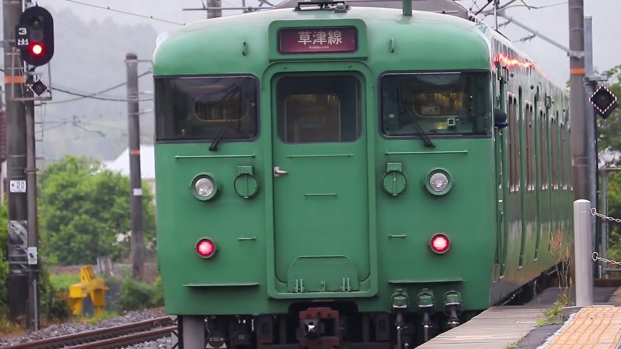 【完全フリー素材】113系L16編成 普通 貴生川発車 2020