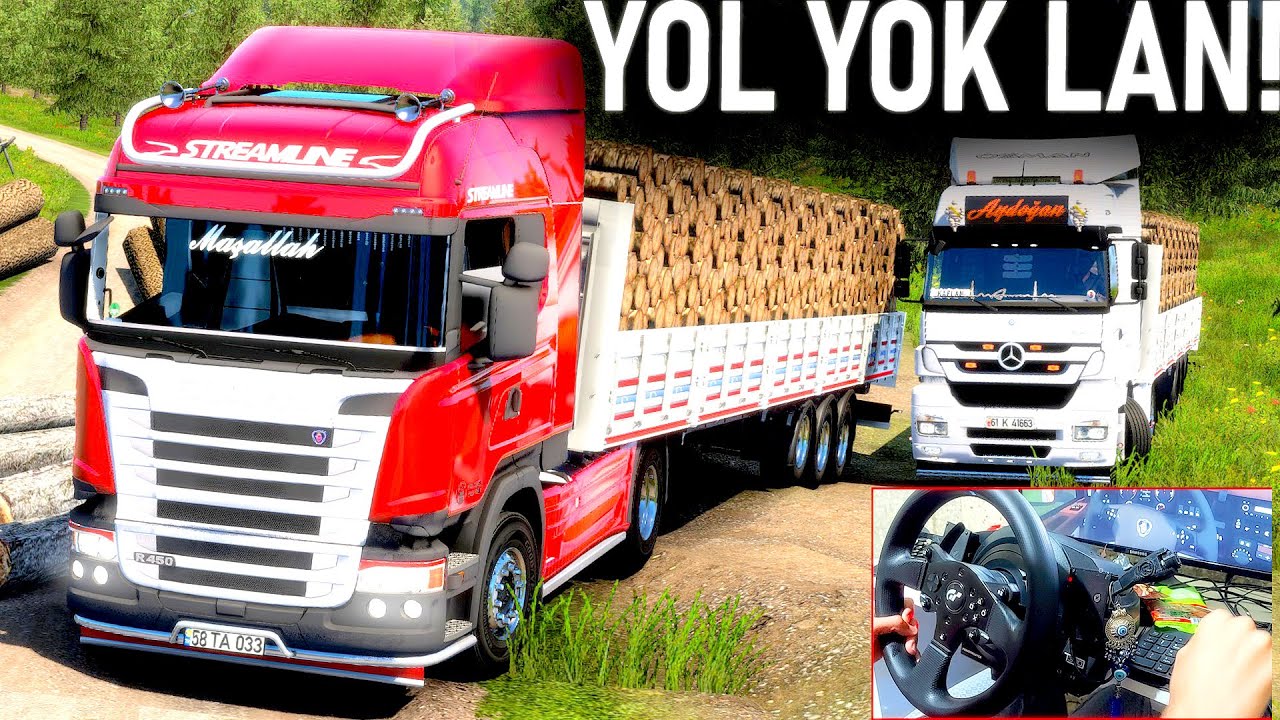SENE 92 BURDA YOL YOK! - FAÇA TIRLAR İLE TOMRUK GÖTÜRDÜK (AXOR-SCANİA) - ETS 2 Mod @oguzhankaplan